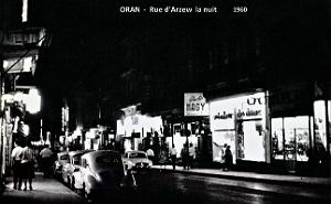 Oran - Rue d'Arzew la Nuit - 1960